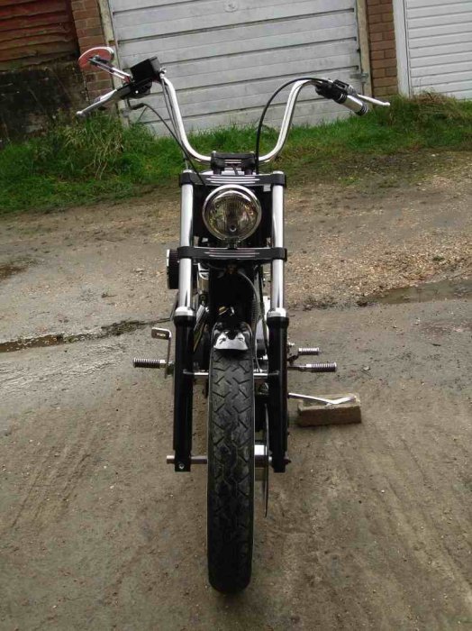 Adrian's 81 Bobber with our 39mm wide glide kit