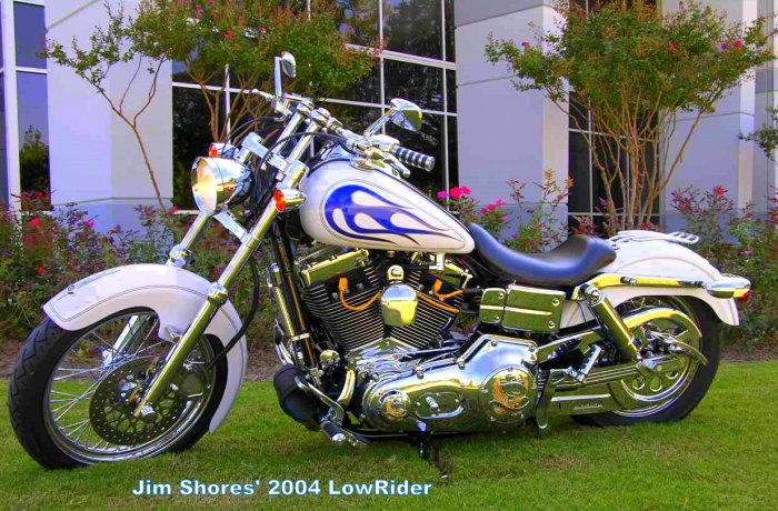 Jim's 2004 Dyna Low Rider. With our 39mm Wide Glide Conversion trees